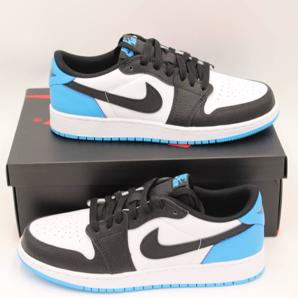 Air Jordan 1 Retro Low OG Black Dark Powder Blue (GS) Size 7Y Style CZ0858-104 5 - Picture 1 of 10